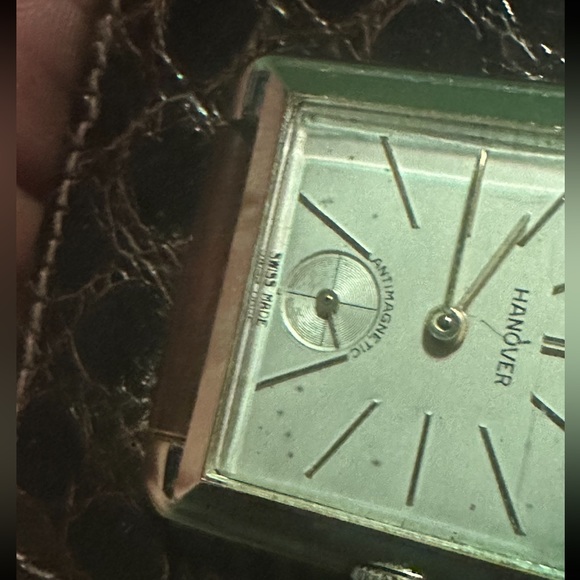 VINTAGE WALLET BILLFORD CARD HOLDER WITH HANOVER (SWISS) WATCH GENUINE ALLIGATOR - Picture 2 of 13